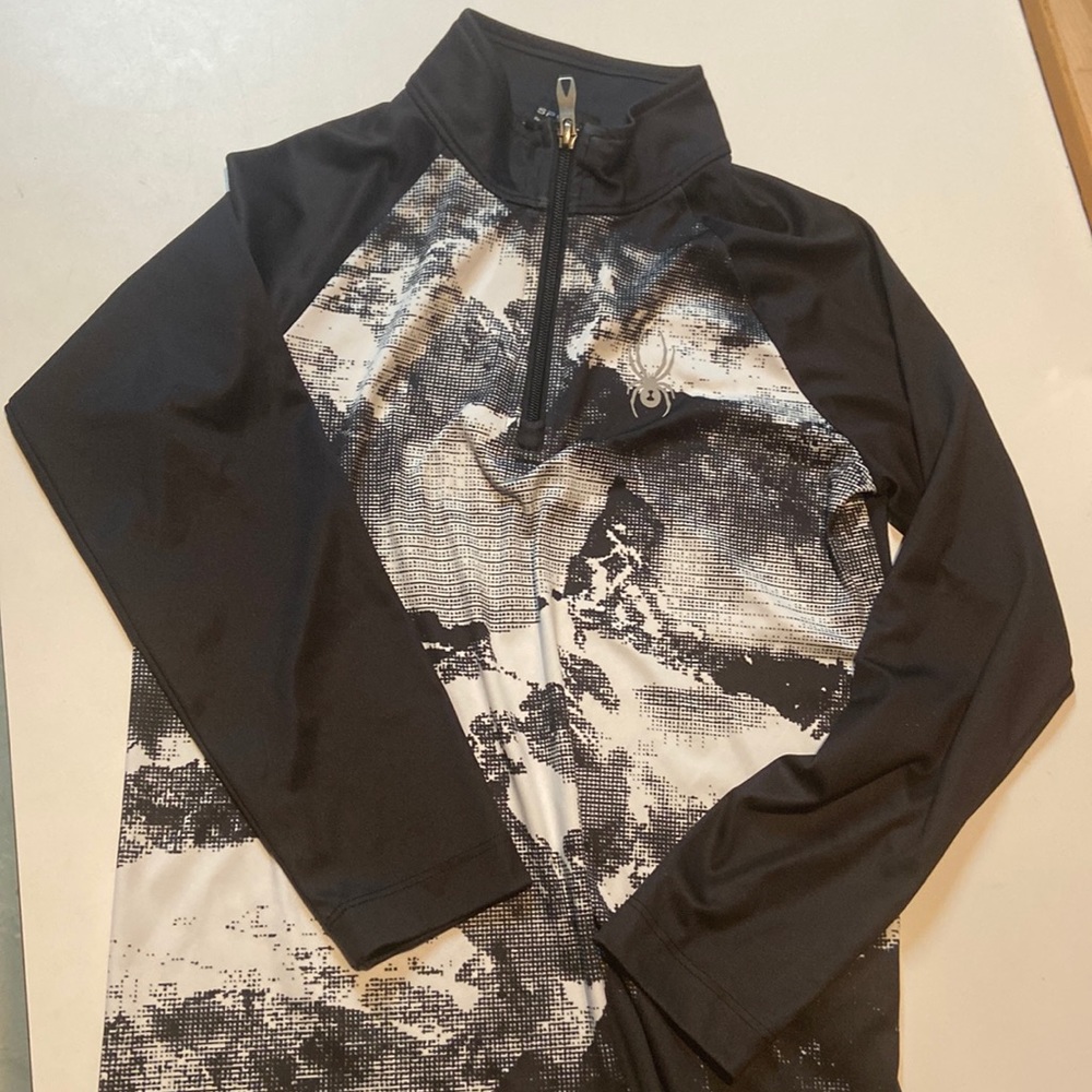 Boys Spider 3/4 zip mid layer ski